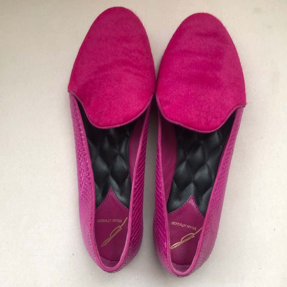 Calf hair, snake Brian Atwood flats